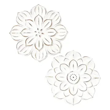 2 Assorted Delicate Wood Flowers