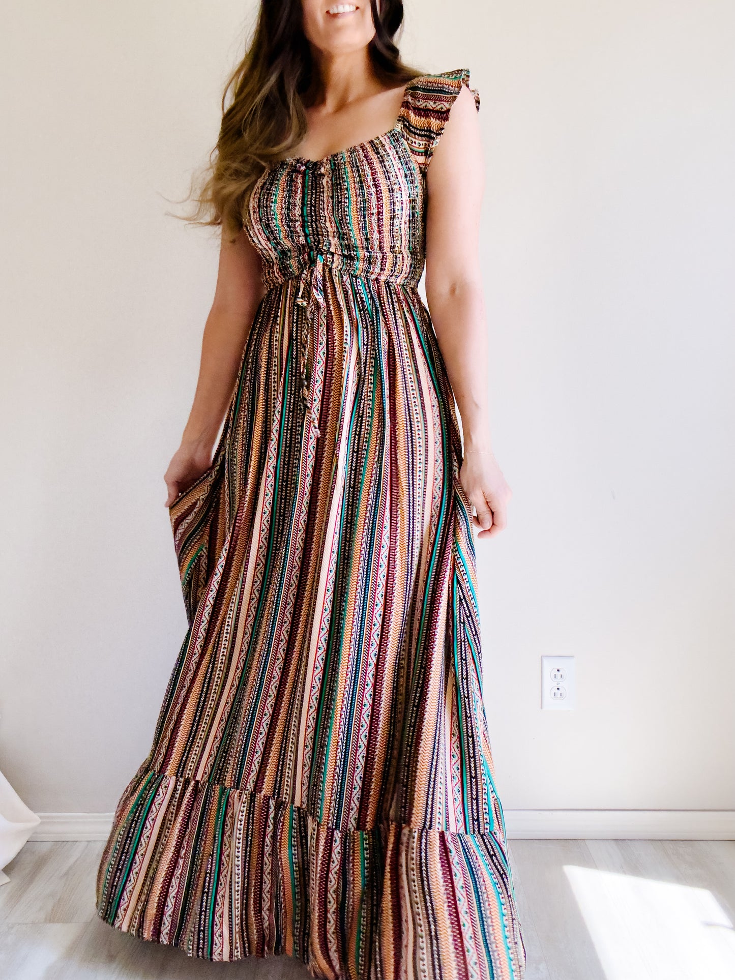 | Off The Shoulder Maxi Dress