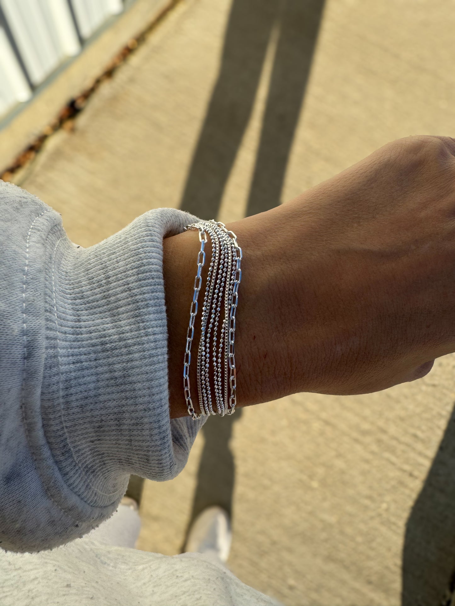 * Lilly Chain Silver Plated Bracelet