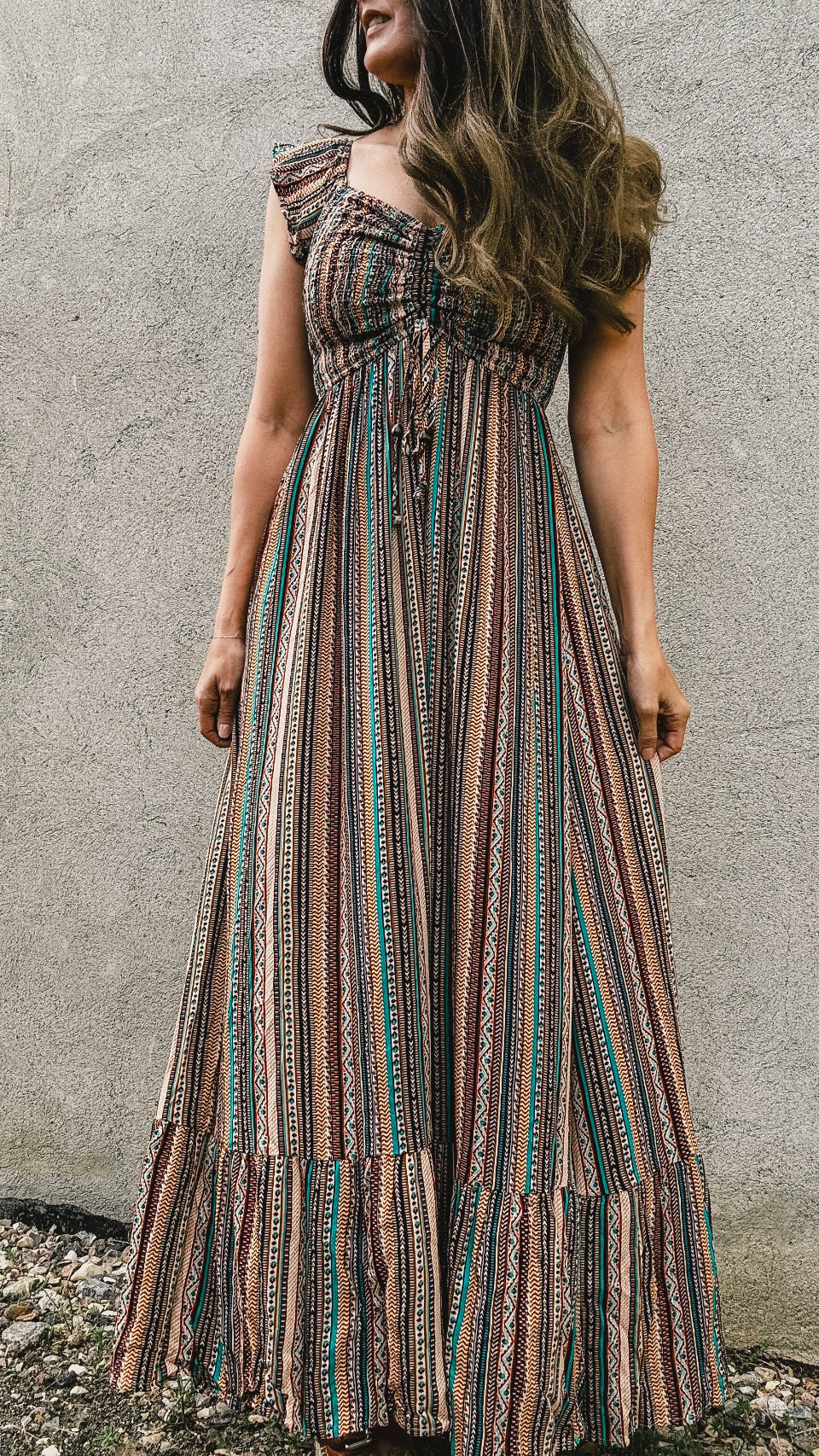 | Off The Shoulder Maxi Dress