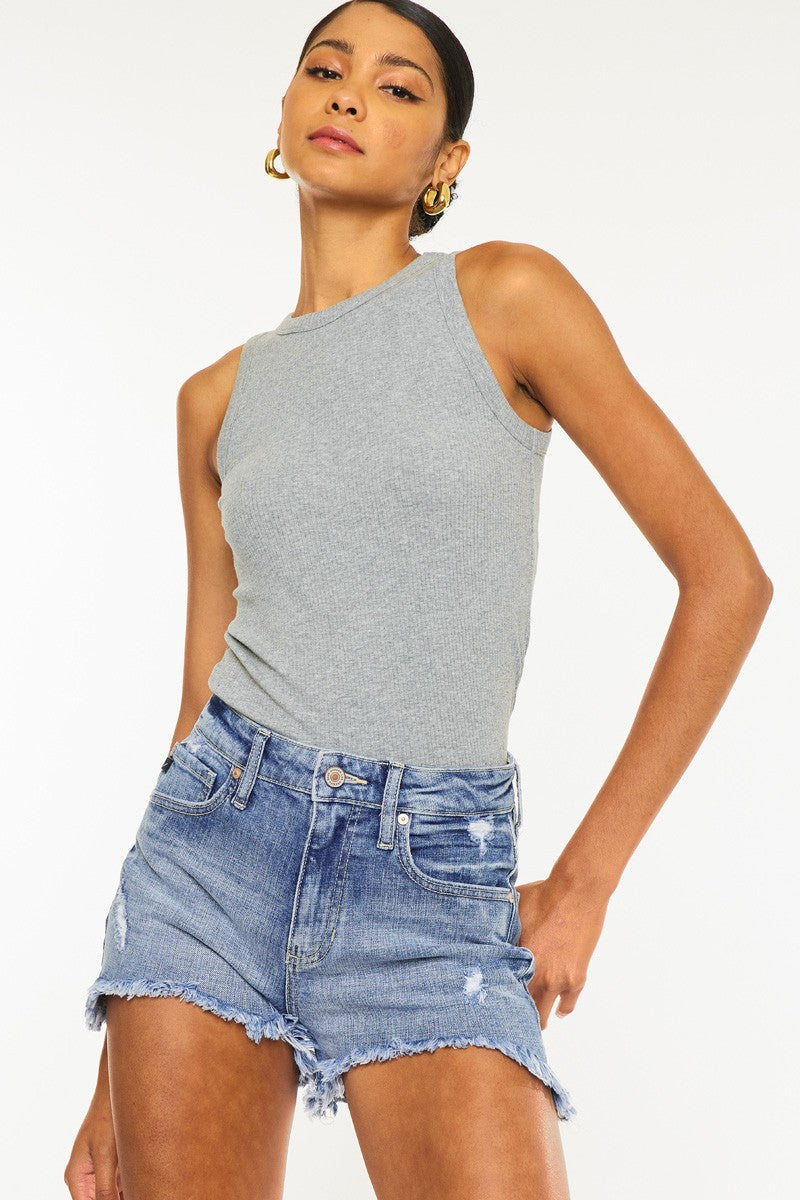| HIGH RISE MOM SHORTS