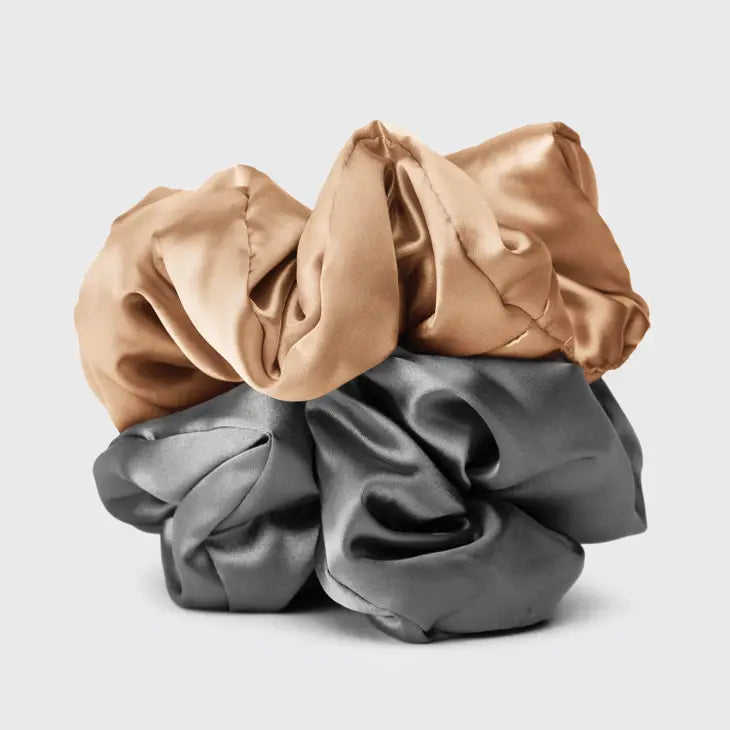 | Sleep Pillow Scrunchies - Charcoal/Gold
