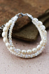 Multi Strand Pearl & Crystal Beaded Bracelet