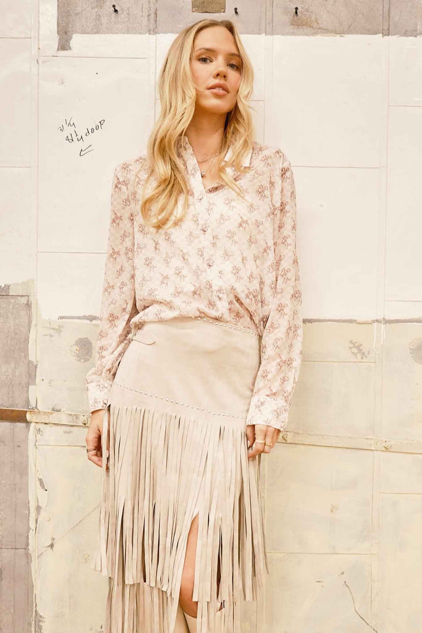 Chiffon Western Blouse