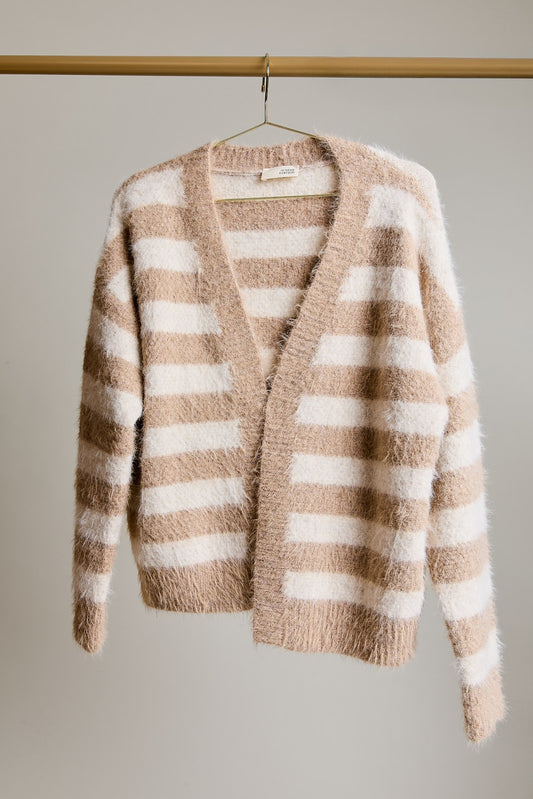 Stripe Sweater Cardigan