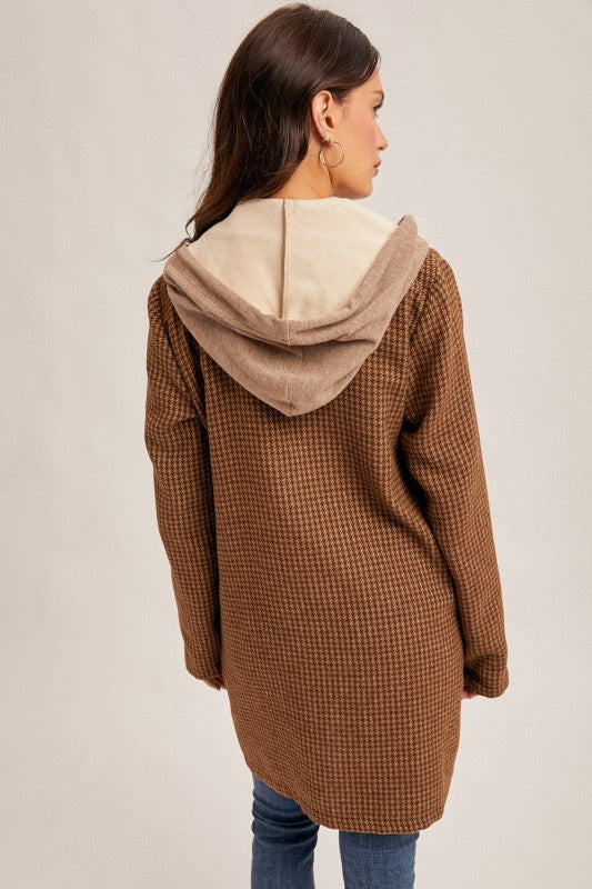 Detachable Hoodie Two-fer Coat
