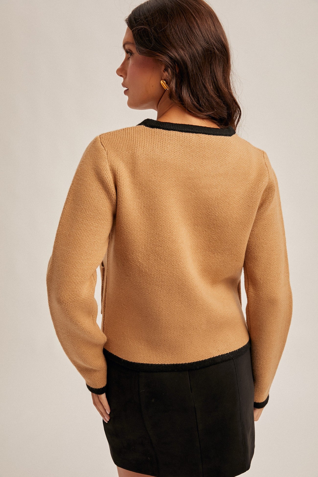 Front Tie Sweater Cardigan