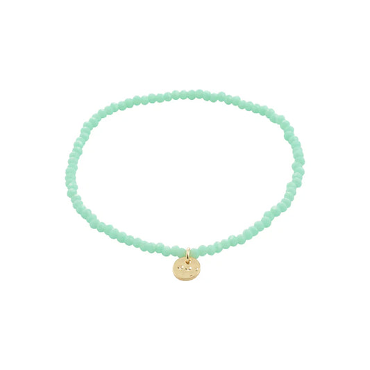 Indie Bracelet Mint Green Gold Plated