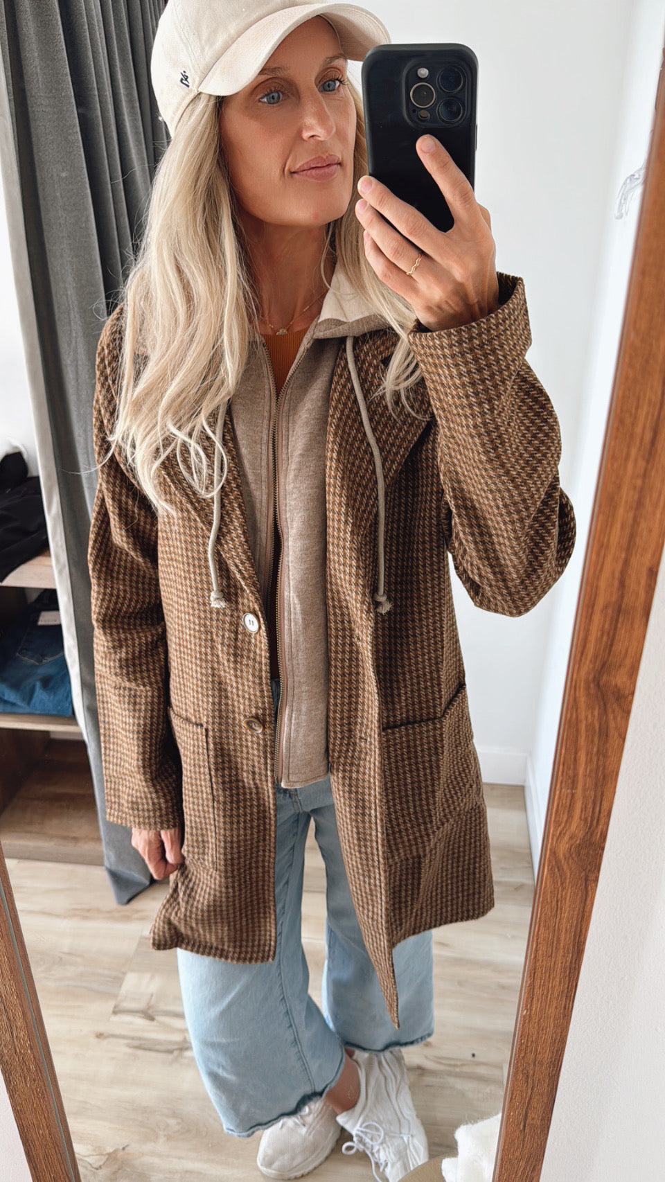 Detachable Hoodie Two-fer Coat