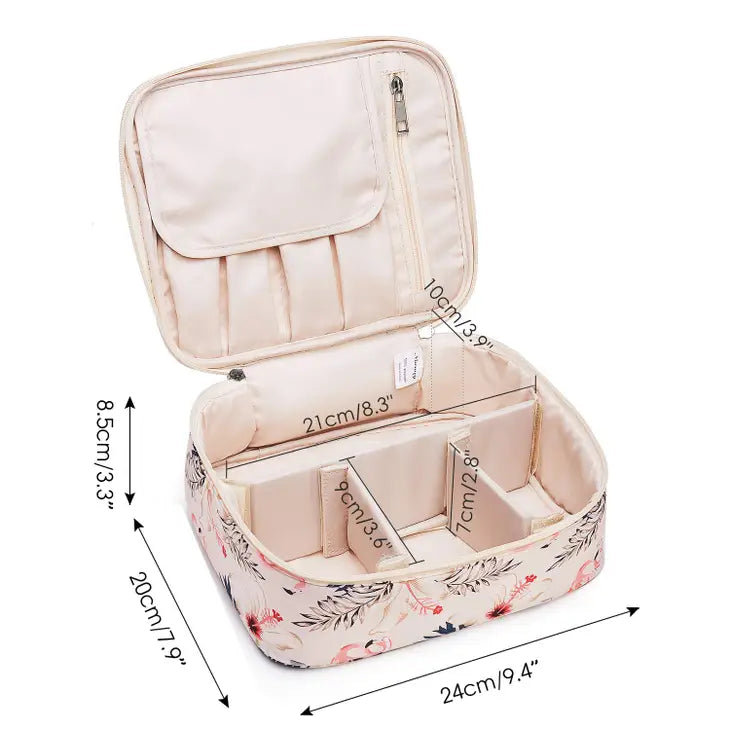 Flamingo Travel Makeup Bag Large Cosmetic Bag Makeup Case Organizer