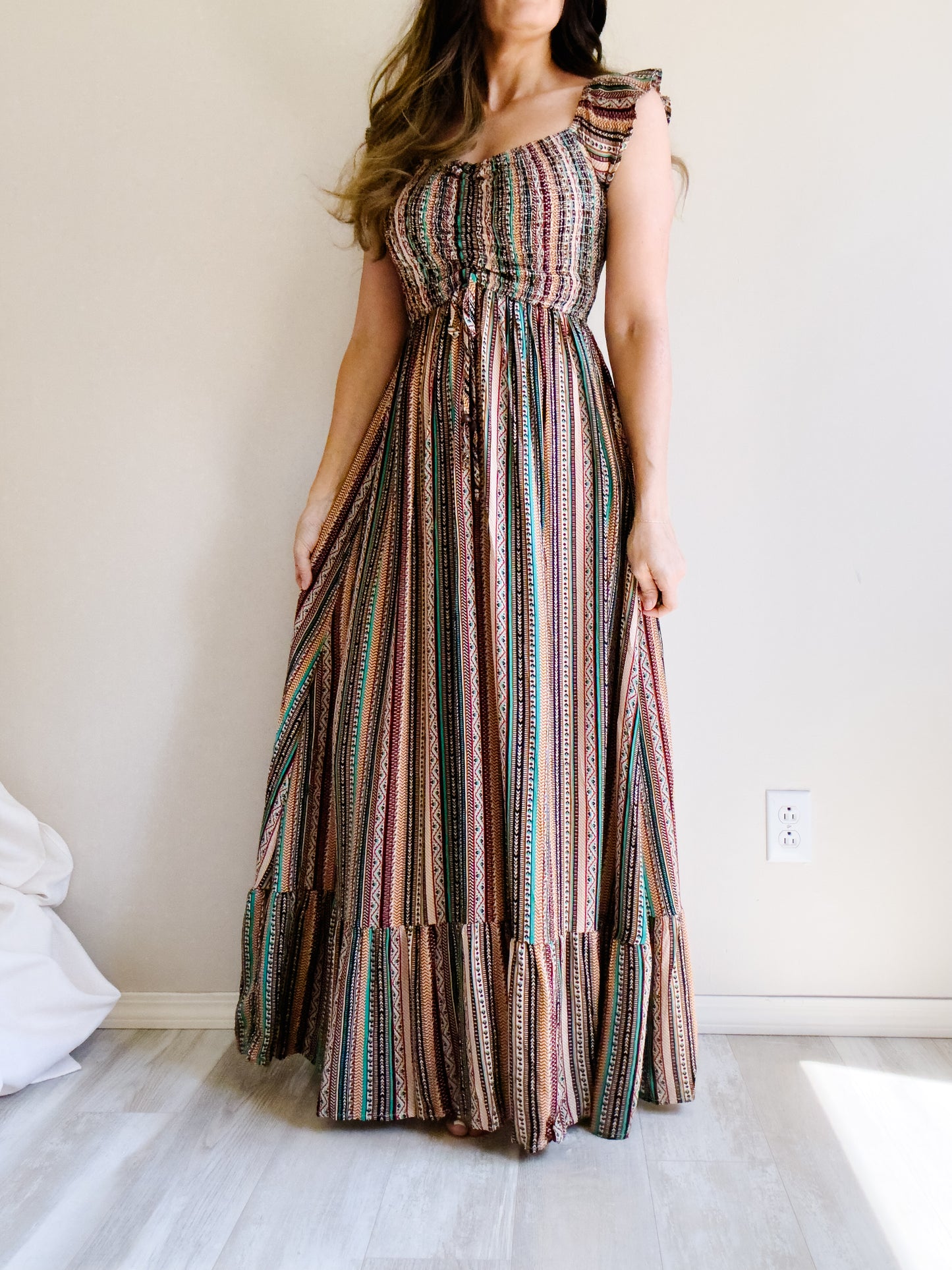 | Off The Shoulder Maxi Dress