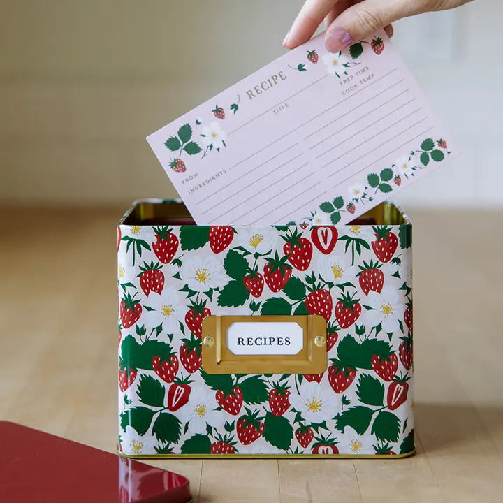 Strawberry Patch Recipe Cards -