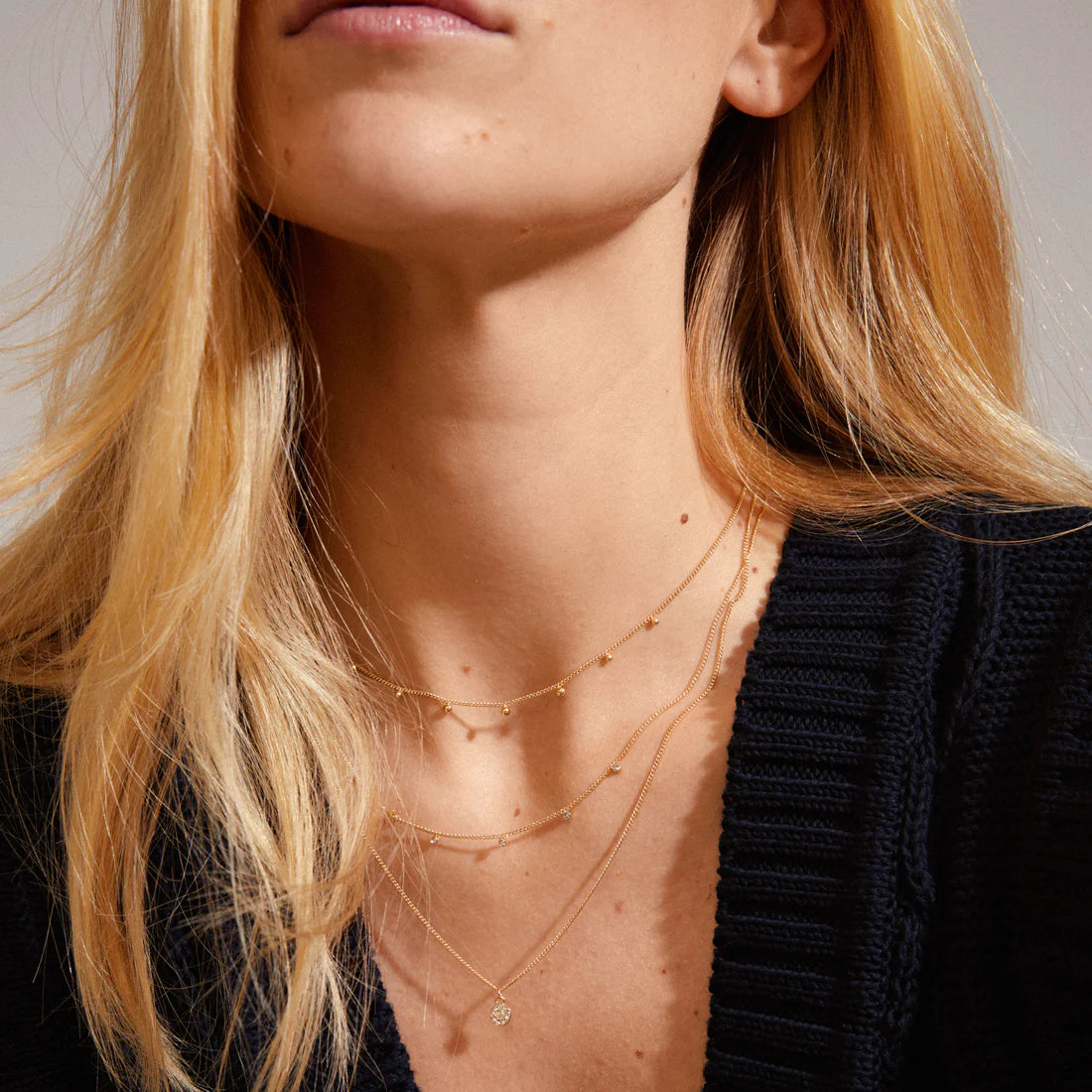 | GOLD CHAYENNE RECYCLED CRYSTAL NECKLACE