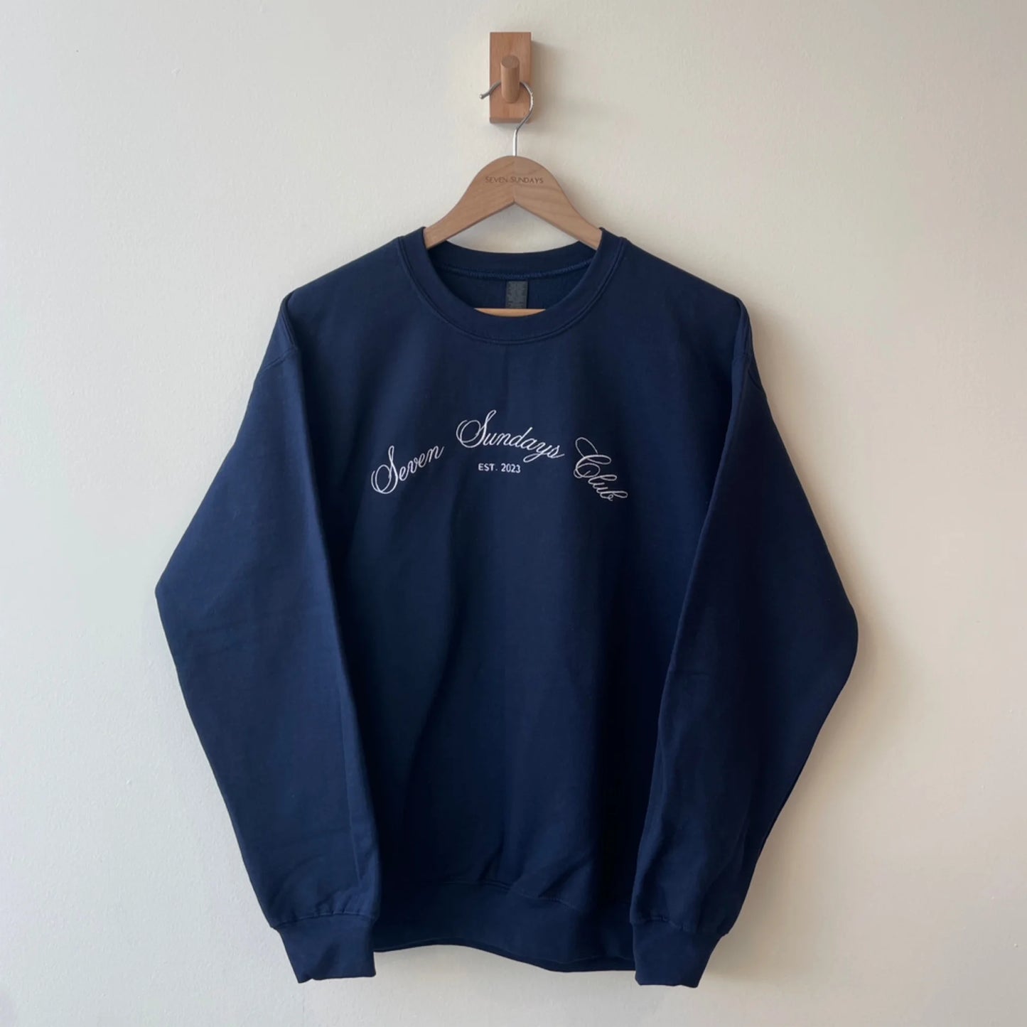 Seven Sundays Club - Navy Crewneck