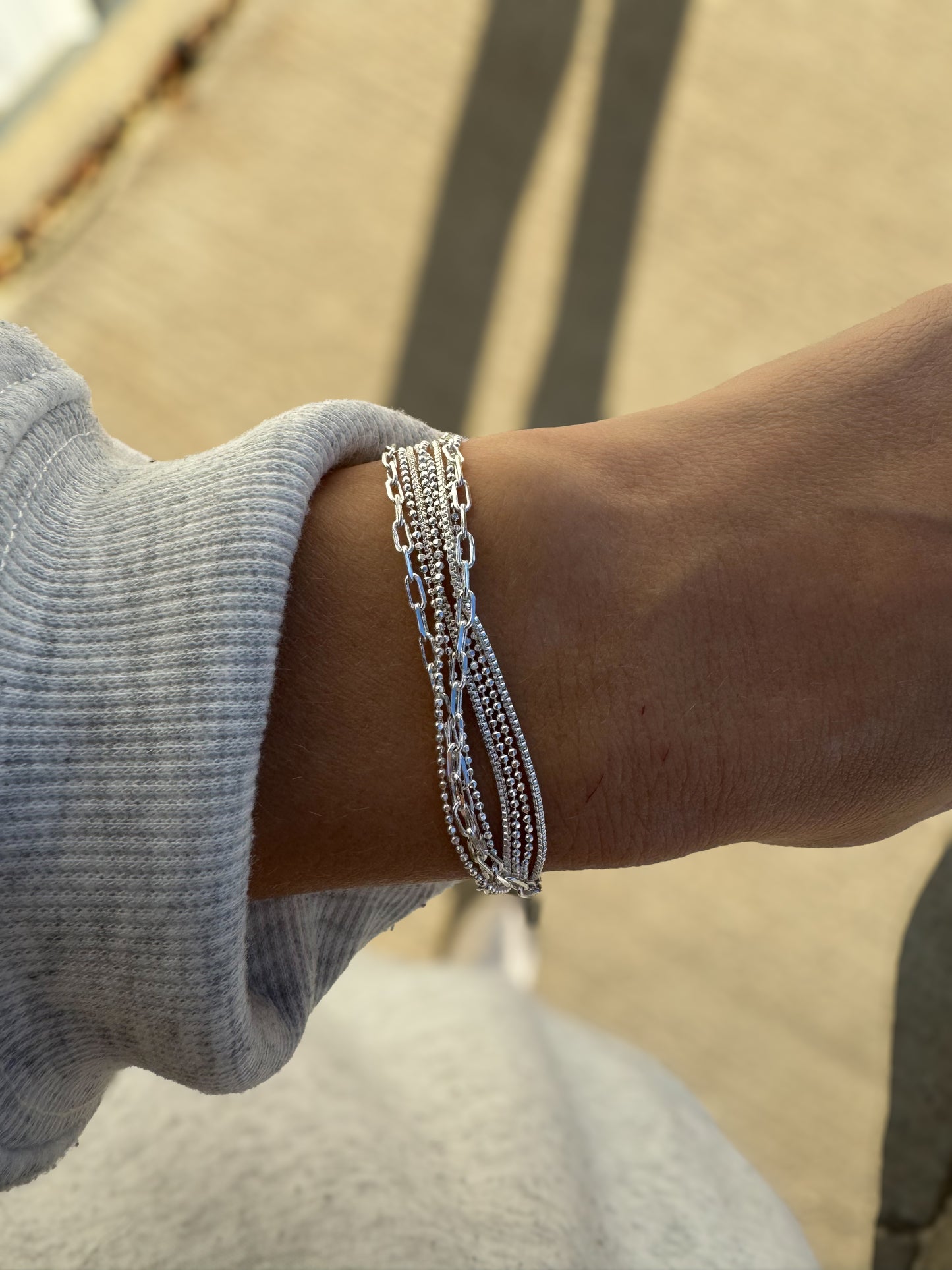 * Lilly Chain Silver Plated Bracelet