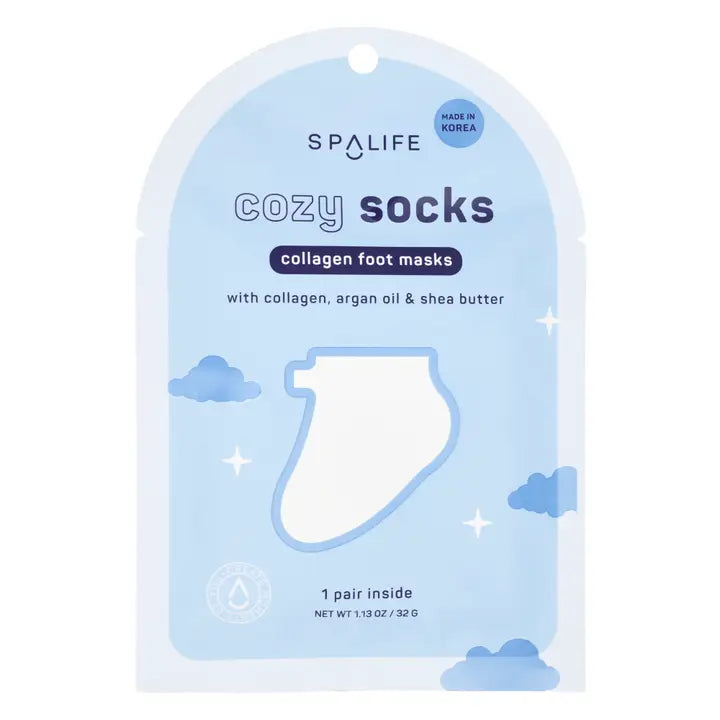 Christmas Holiday Cozy Socks Collagen Foot Masks - 1 Pair