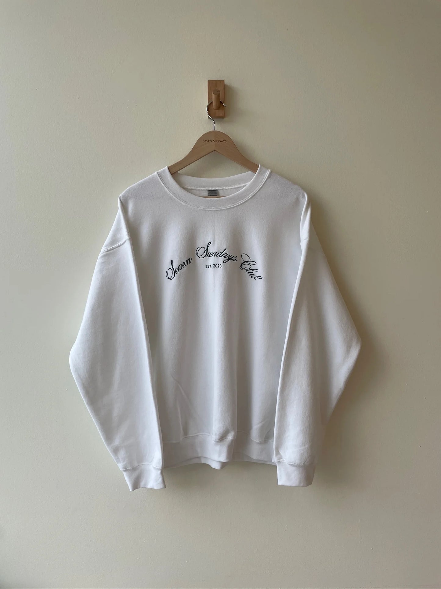 Seven Sundays Club - White Crewneck