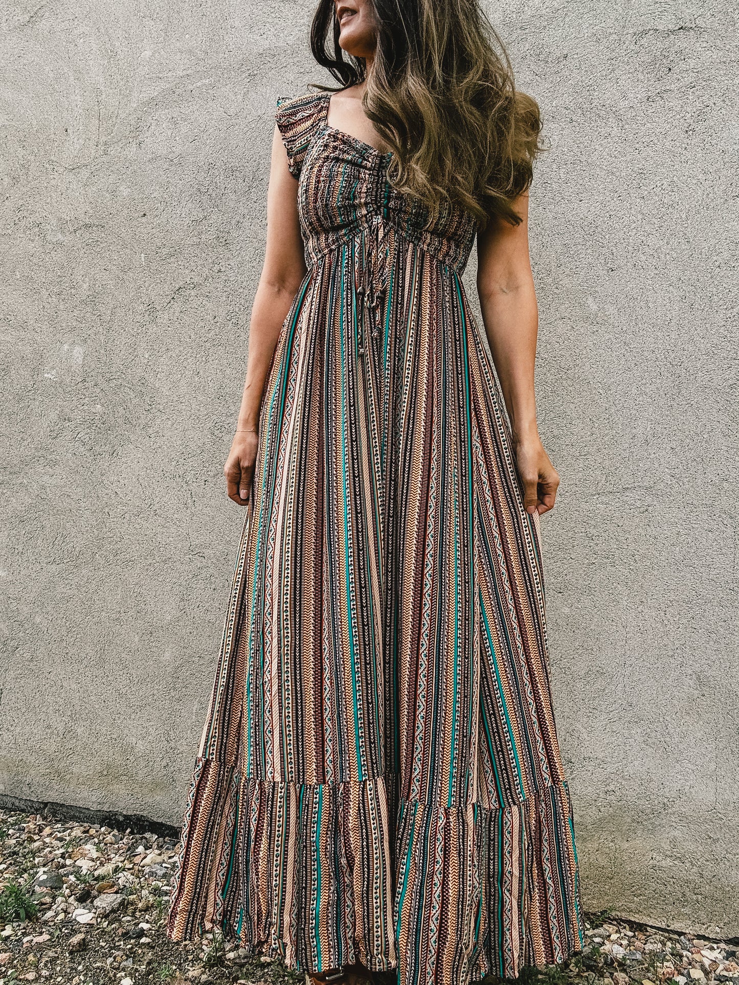 | Off The Shoulder Maxi Dress