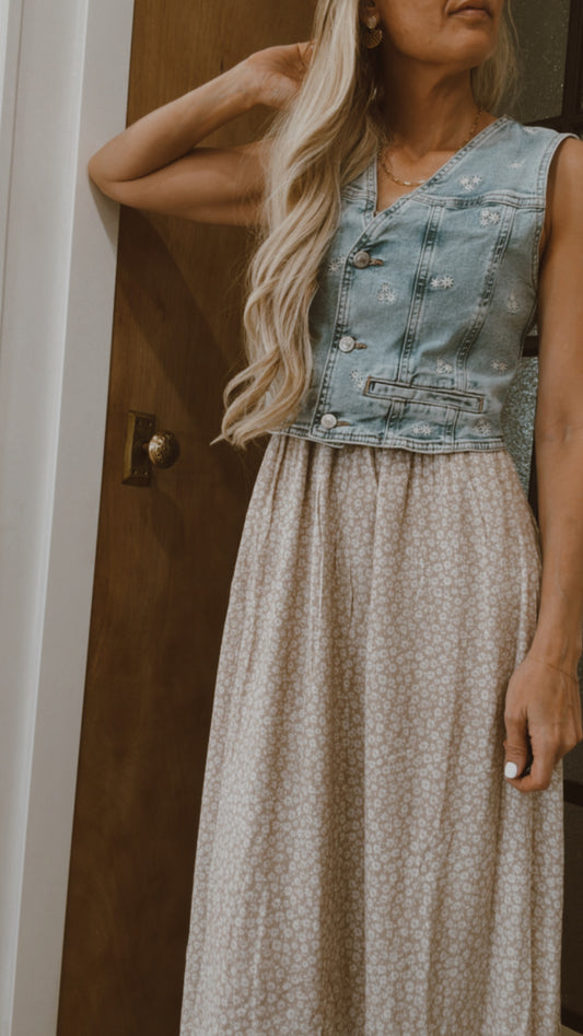 Merlin Bloom Jean Vest