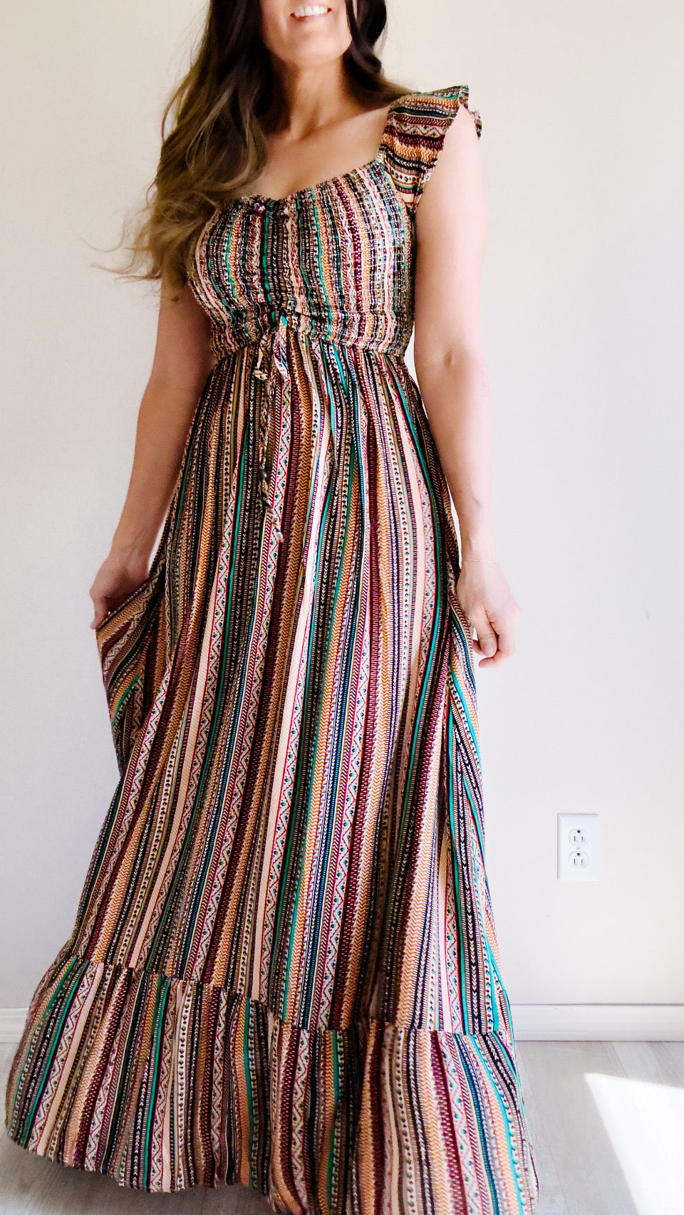 | Off The Shoulder Maxi Dress