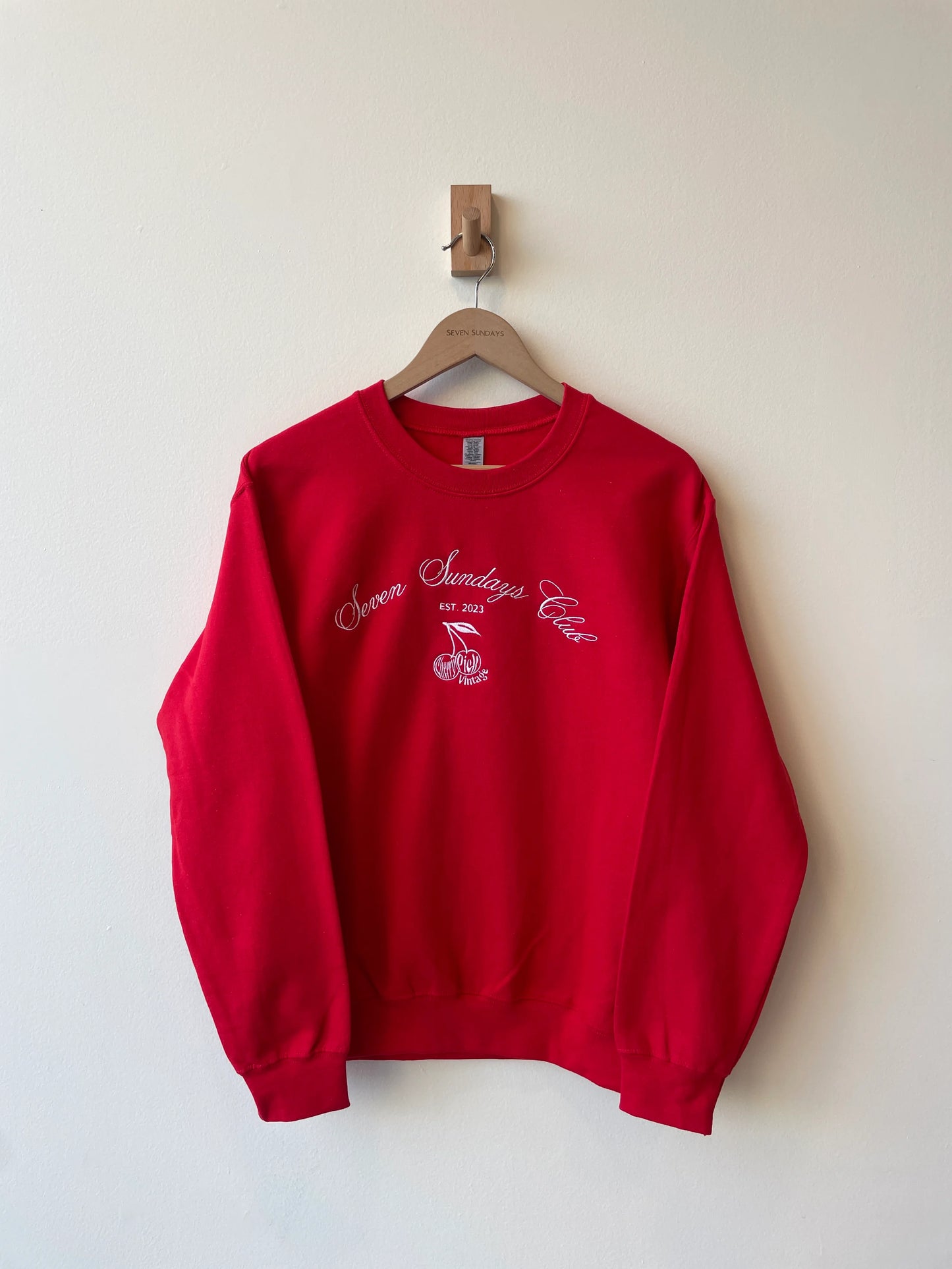 Seven Sundays Club X CPV Red Crewneck