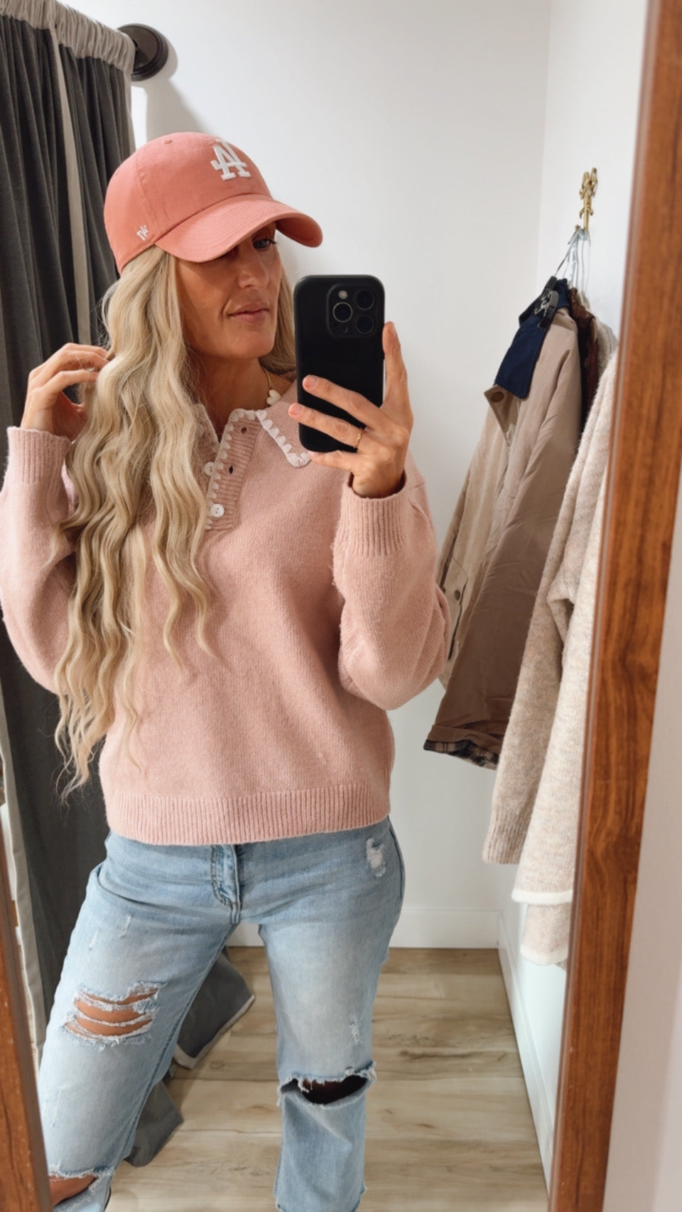Embroidered Polo Sweater