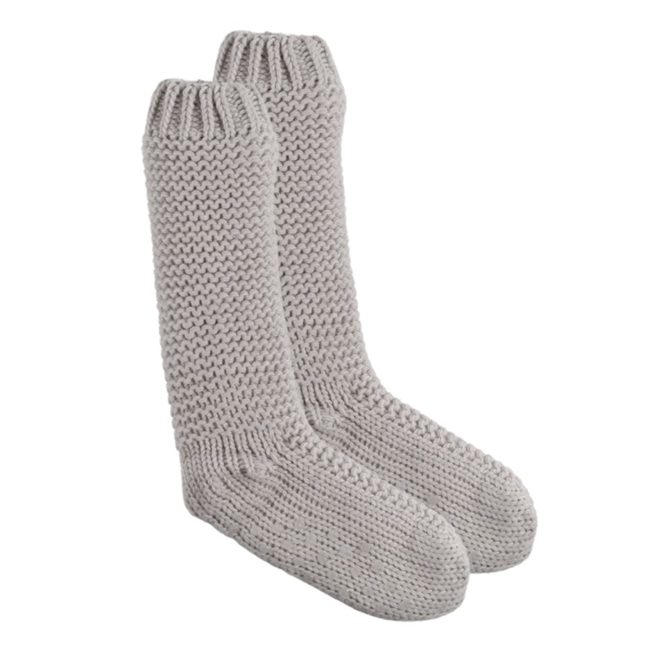 * Chunky Knit Lounge Socks Grey