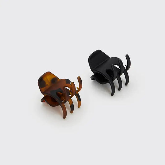 | Medium Claw Clips 2pc Set - Black & Tort