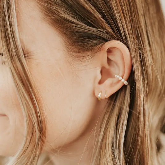 Princess Gold Filled Pearl Ear Cuff