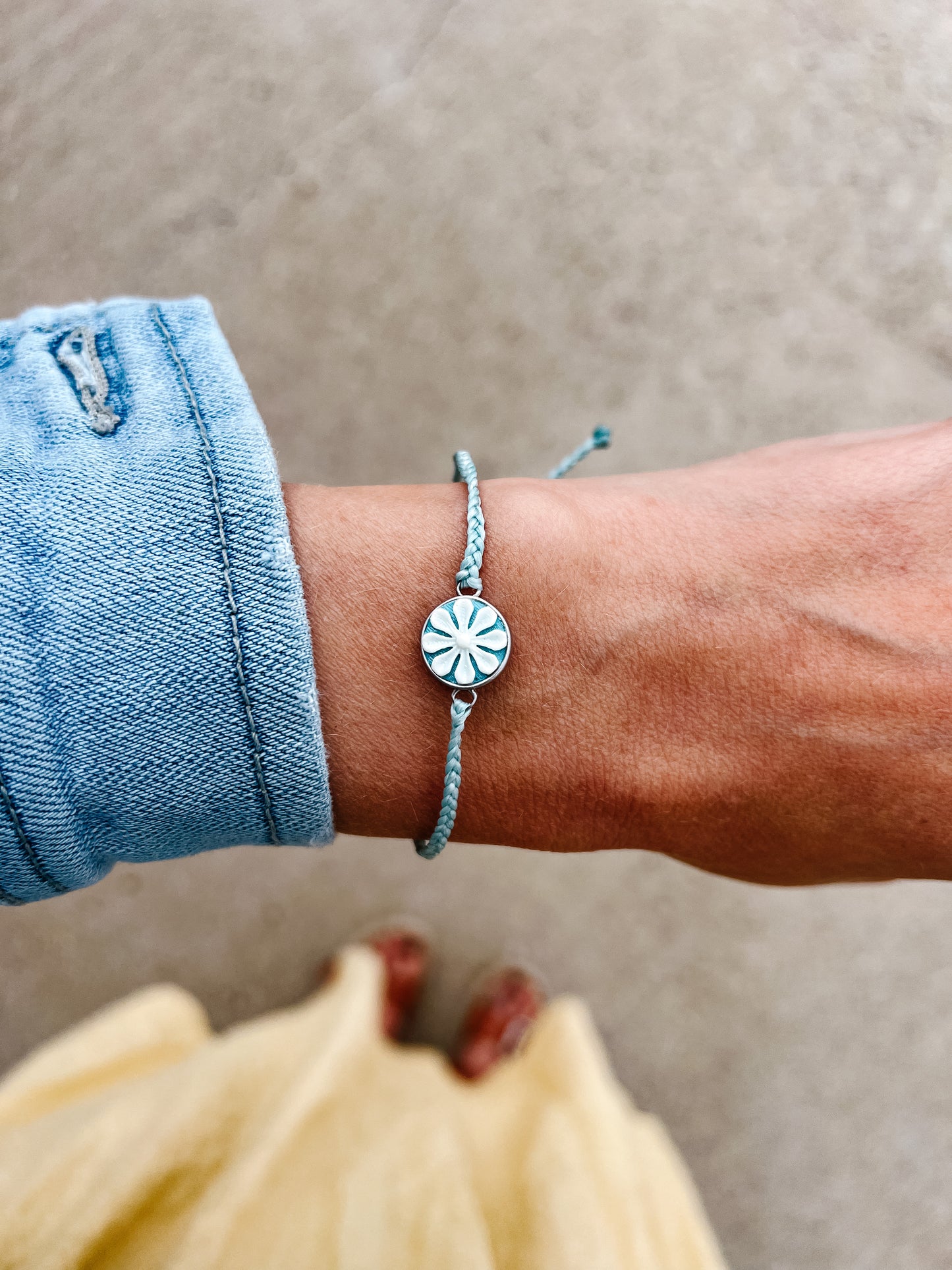 * Cameo Ice Blue Silver Bracelet