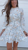 < Lenore White Floral Dress