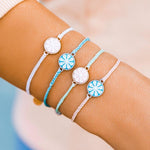 < */ Cameo  Ice Blue Silver Bracelet