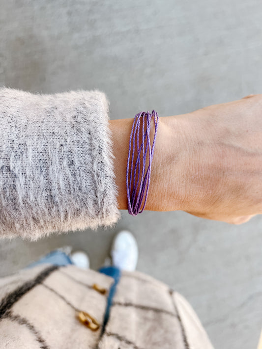 * Bright Solid Light Purple Bracelet