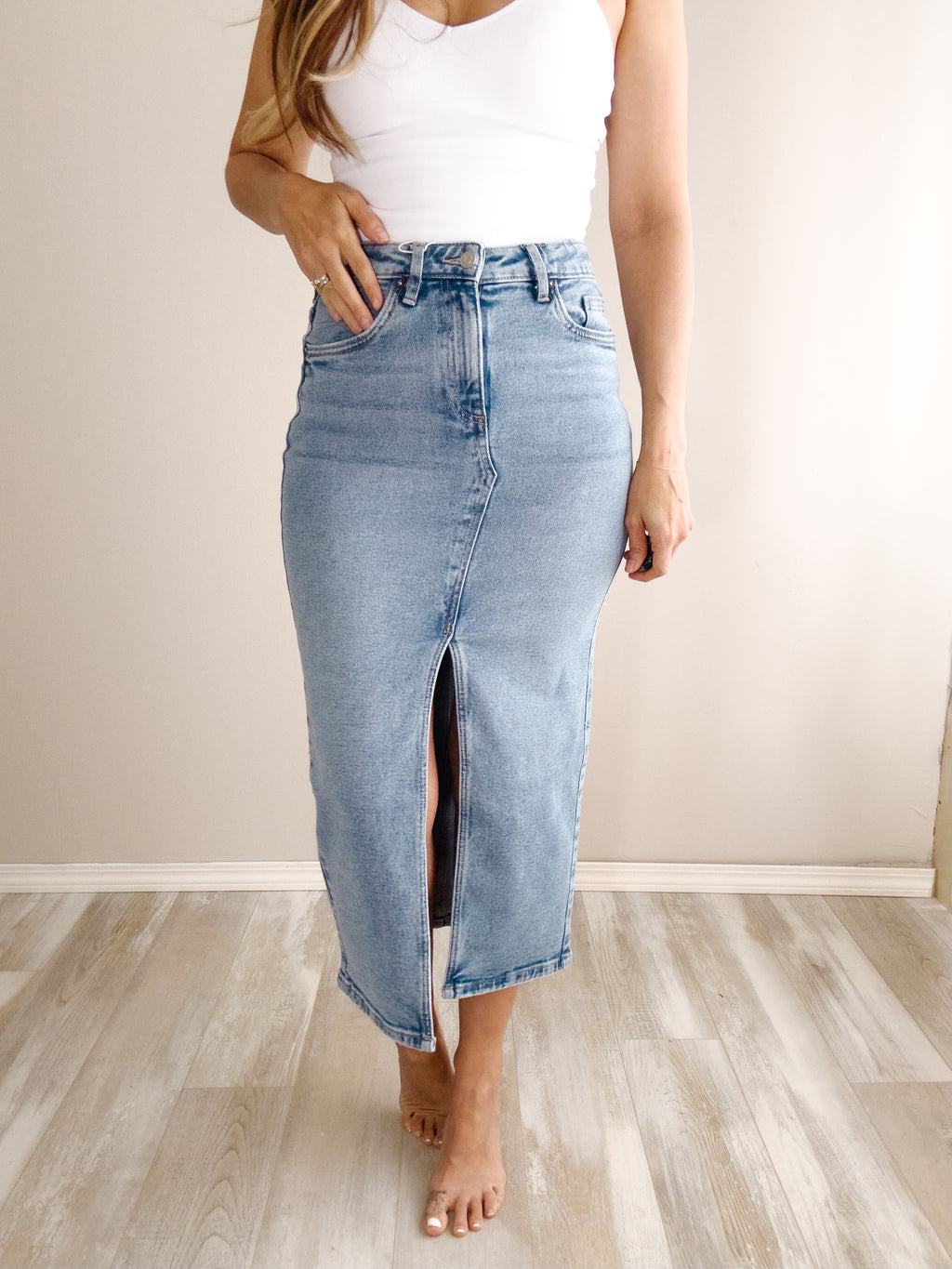 Jean Maxi Skirt