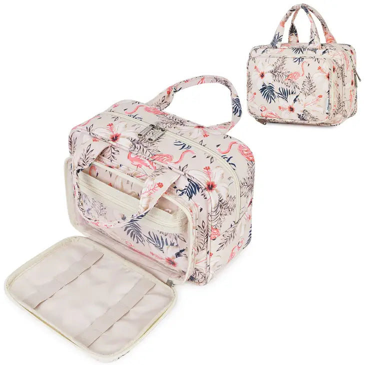 Flamingo Large Toiletry Makeup Bag Organizer Travel Cosmetic Bag