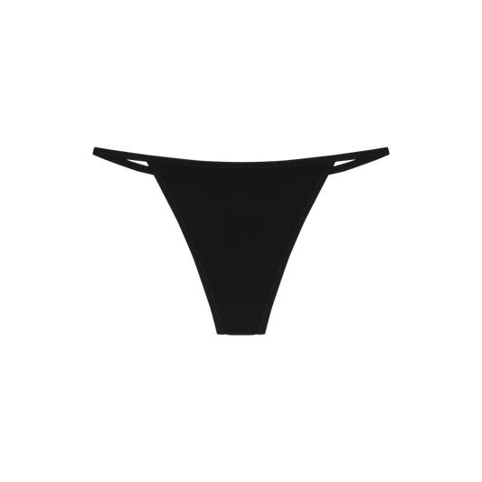 huha Black String Thong