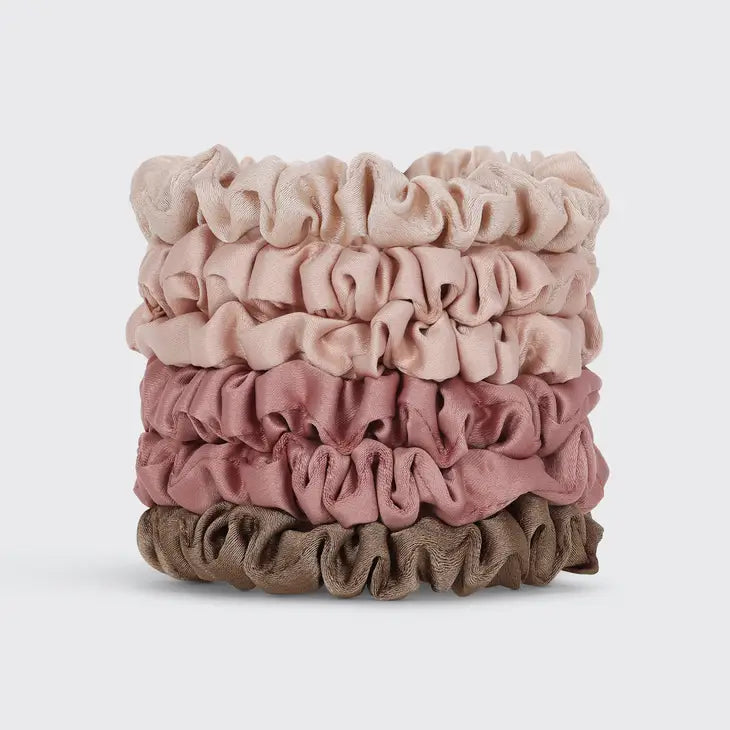 | Petite Satin Scrunchies 6pc - Terracotta