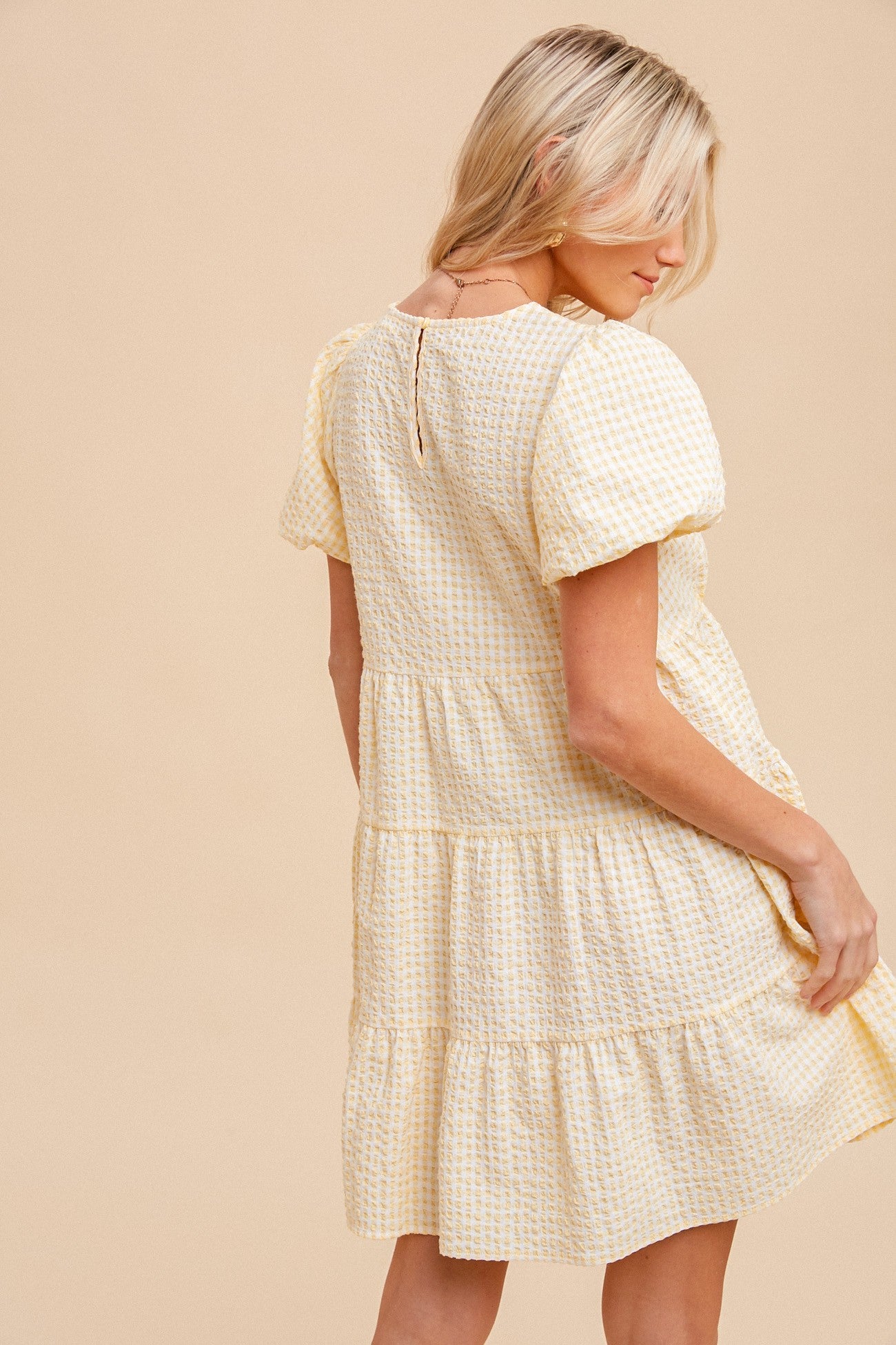 Butter Bubble Tiered Mini Dress