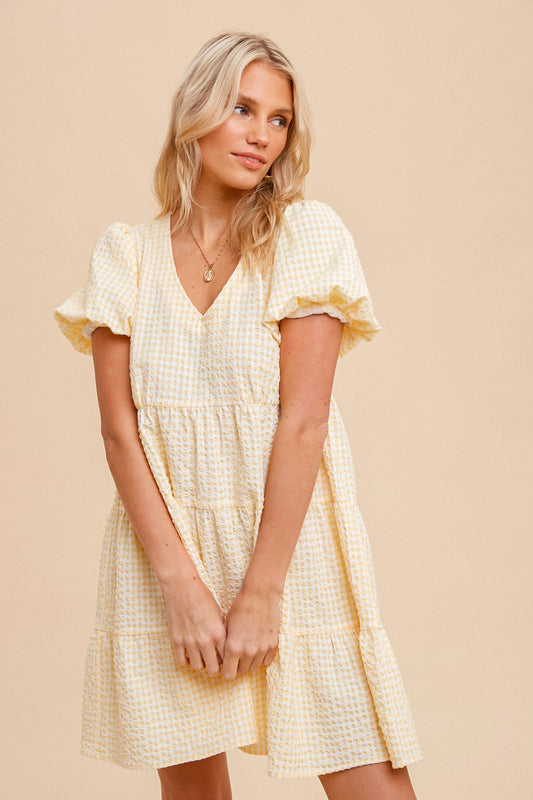 Butter Bubble Tiered Mini Dress