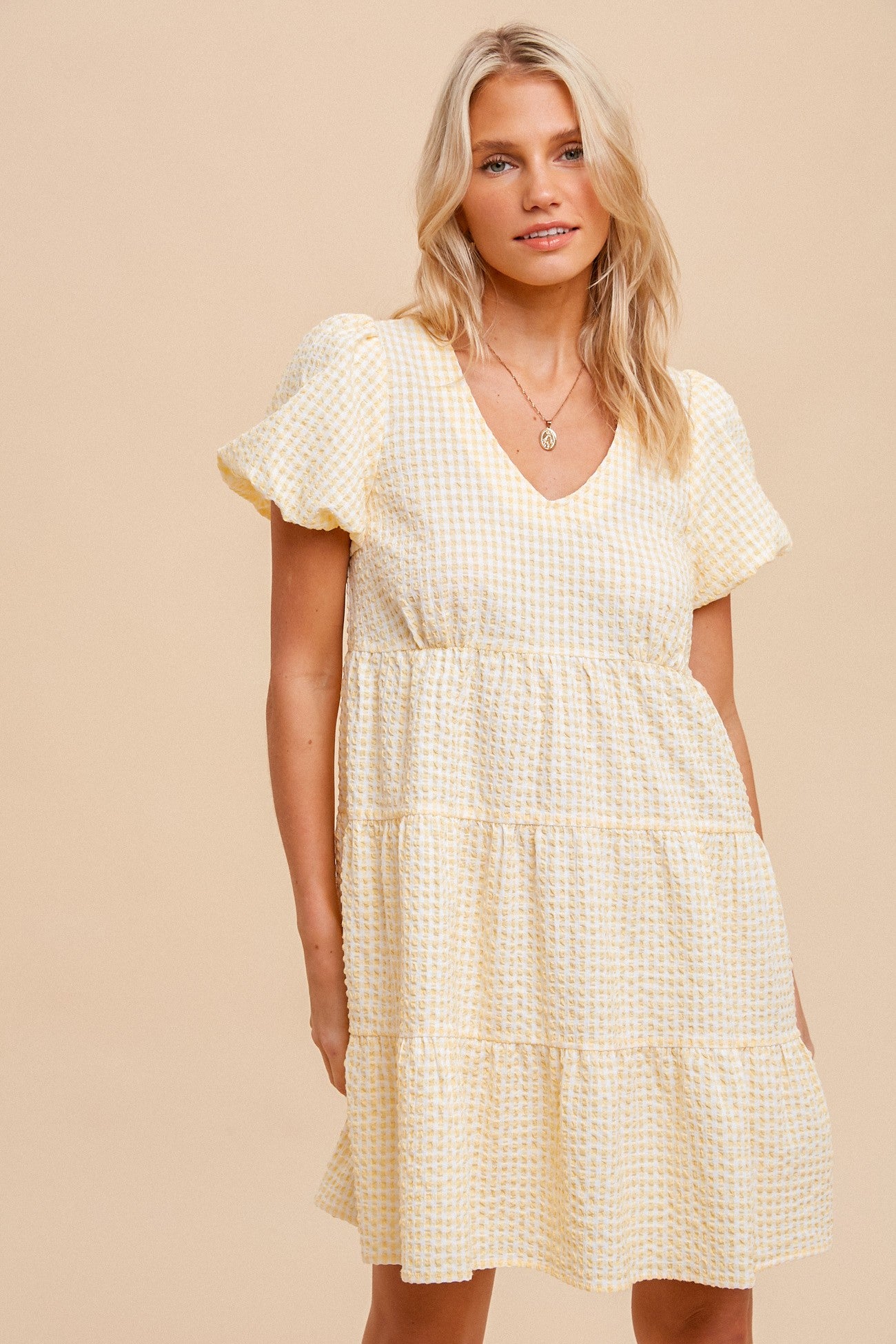 Butter Bubble Tiered Mini Dress