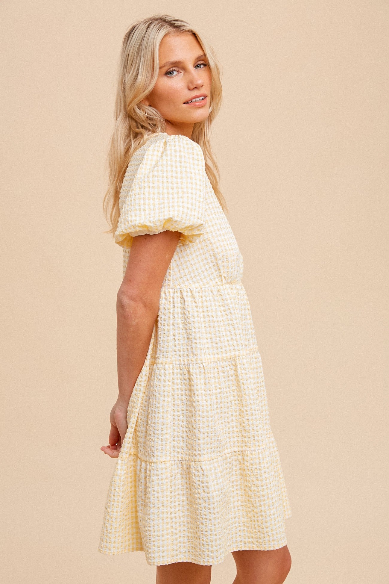 Butter Bubble Tiered Mini Dress