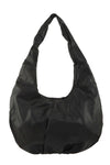 *Black Dumpling Shape Shoulder Hobo Bag