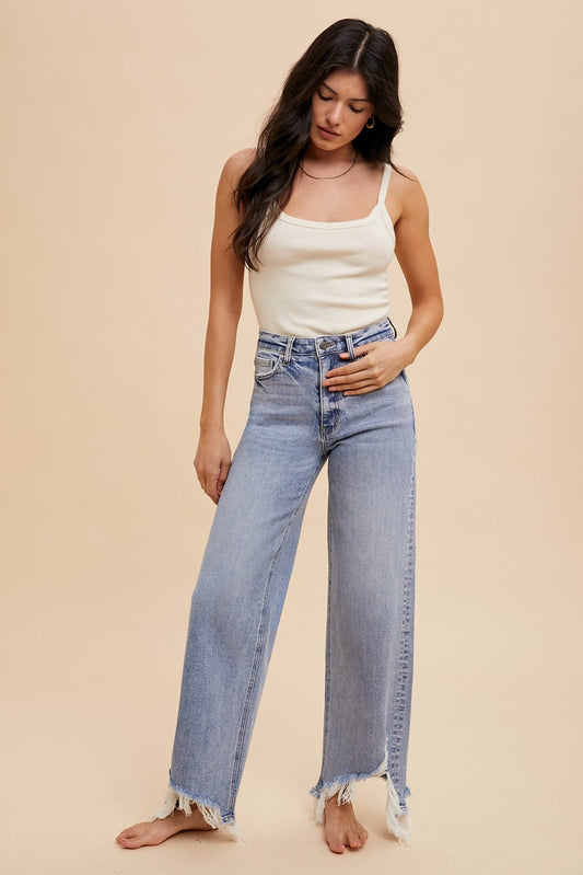Annie Asymmetrical Straight Jeans