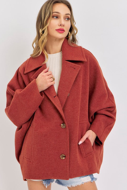 Rust Oversized Coat