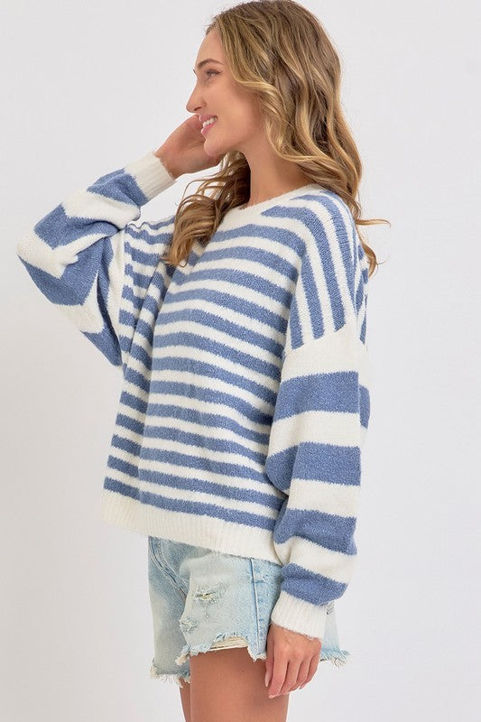 STRIPED KNIT SWEATER