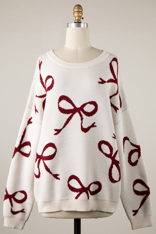 Red Bow Sweater