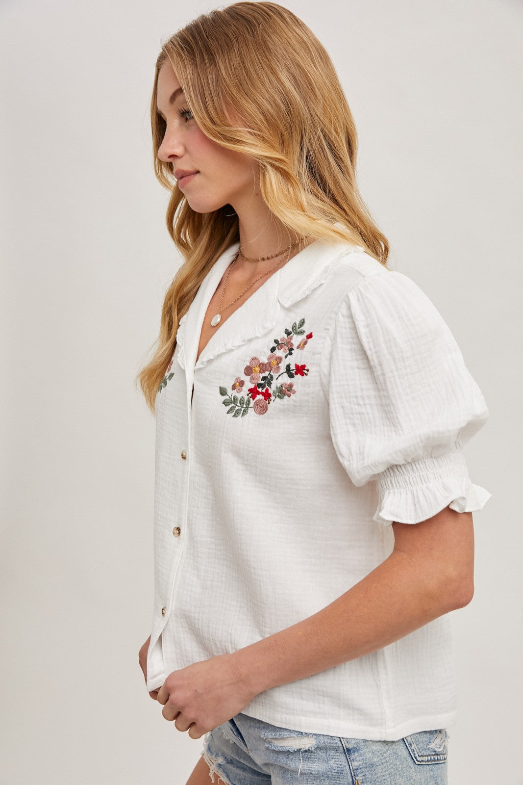 Ivory Embroidered Top