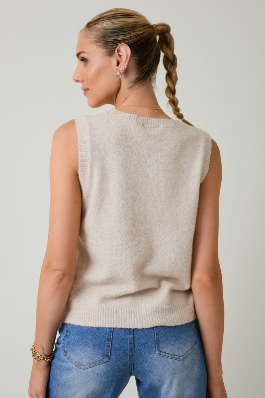 V-neck Button Down Sweater Top
