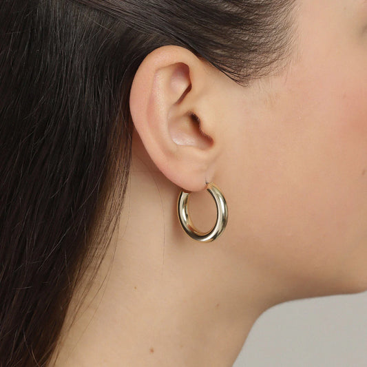 " Maddie Hoops Gold & Silver