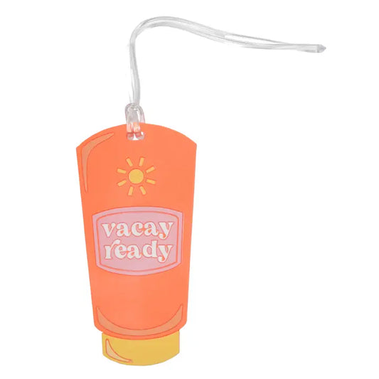 Summer Suntan Lotion Silicone Luggage Tag